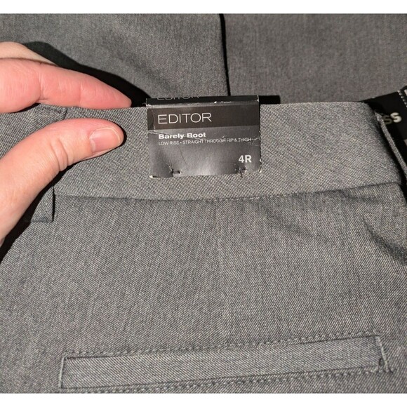 NWT Express Pants 4 Women's Gray Barely Bootcut Editor Dress Pants Trousers - Picture 6 of 8